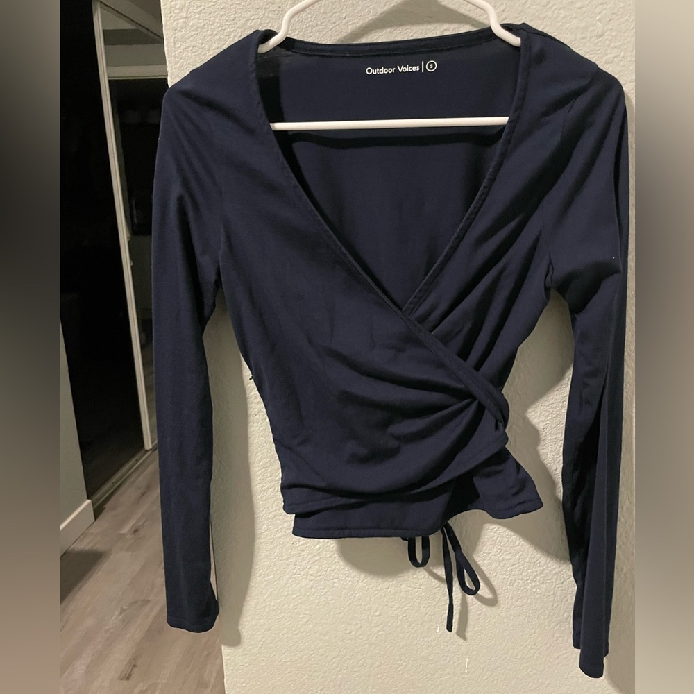 Outdoor Voices Cropped Wrap Top | S